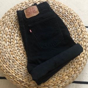 Black vintage high waisted Levi’s Shorts